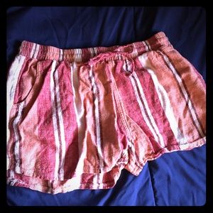 Striped cloth shorts